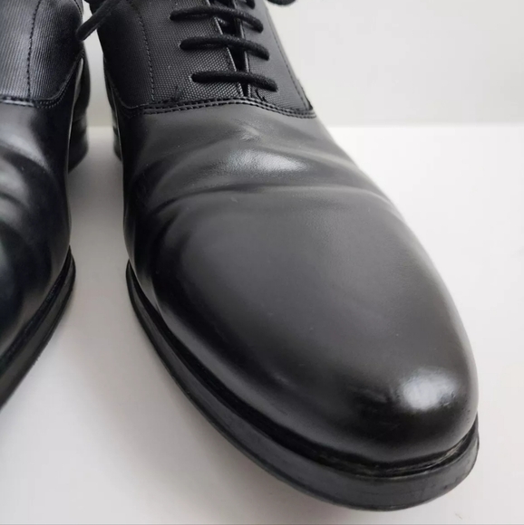 ZARA MENS DRESS BLACK DERBY CLASSIC POINTED TOE LACE UP SHOES 8 41 - Picture 4 of 9